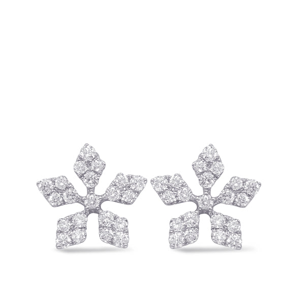 White Gold Diamond Stud Earring - E7842WG