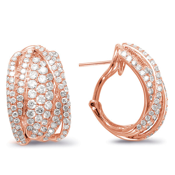 Rose Gold Diamond Earring - E7847RG