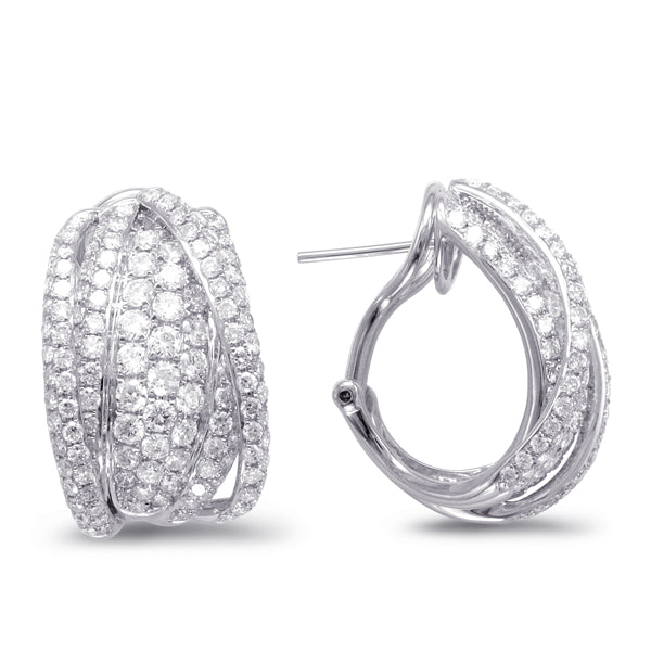 White Gold Diamond Earring - E7847WG