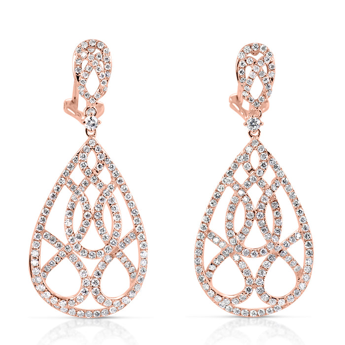 Rose Gold Diamond Earring - E7849RG