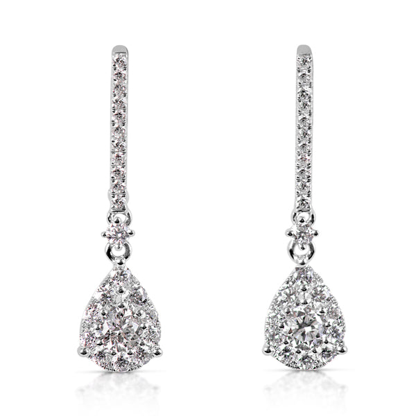 White Gold Diamond Earring - E7852WG