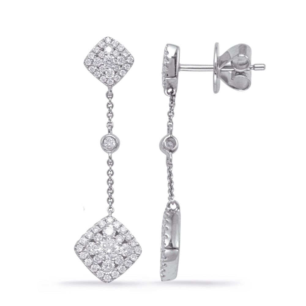 White Gold Diamond Earring - E7854WG