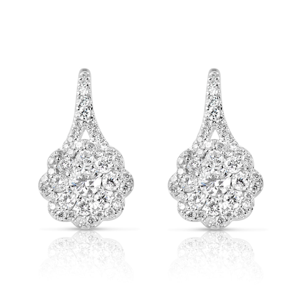 White Gold Diamond Earring - E7858WG