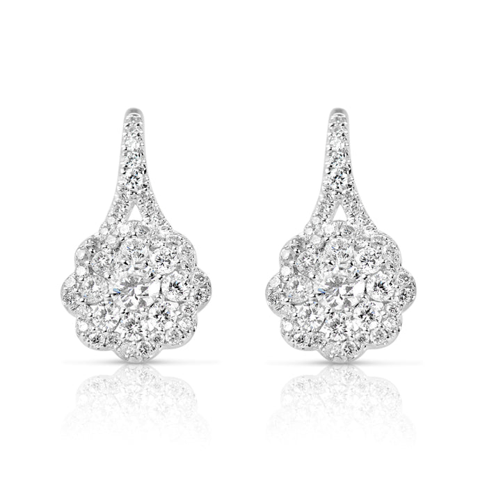 White Gold Diamond Earring - E7858WG