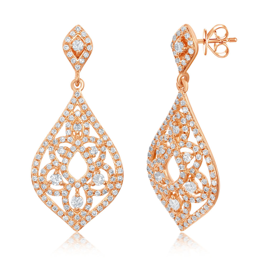 Rose Gold Diamond Earring - E7877RG