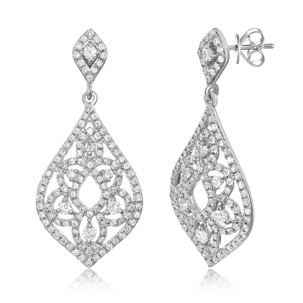 White Gold Diamond Earring - E7877WG