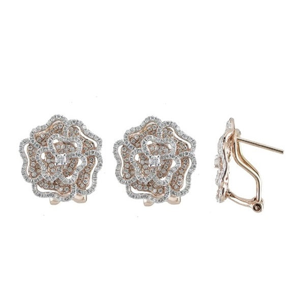 Rose Gold Diamond Stud Earring - E7878RG