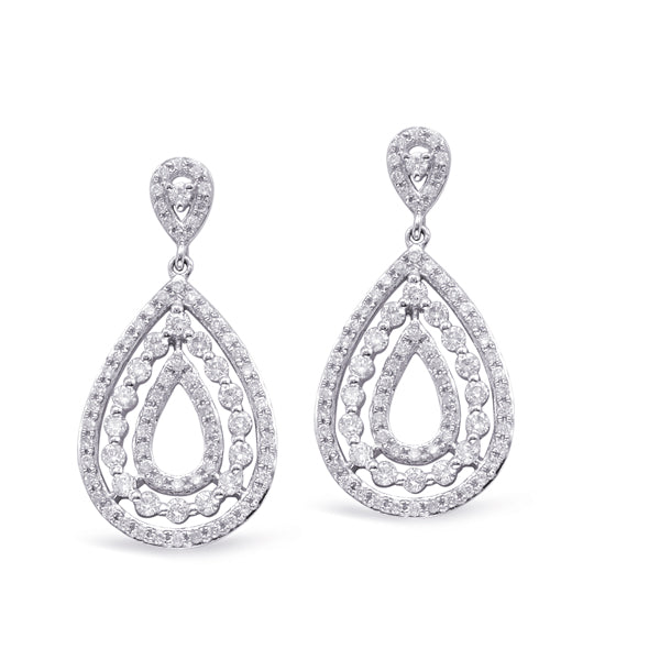 White Gold Diamond Earring - E7887WG