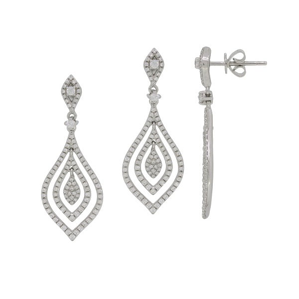 White Gold Diamond Earring - E7889WG