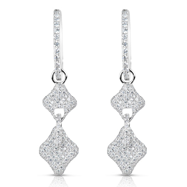 White Gold Diamond Hoop Earring - E7898WG