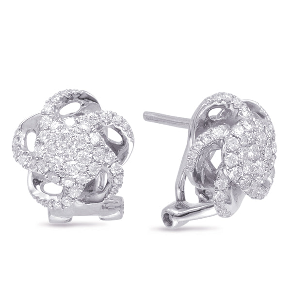 White Gold Diamond Stud Earring - E7914WG