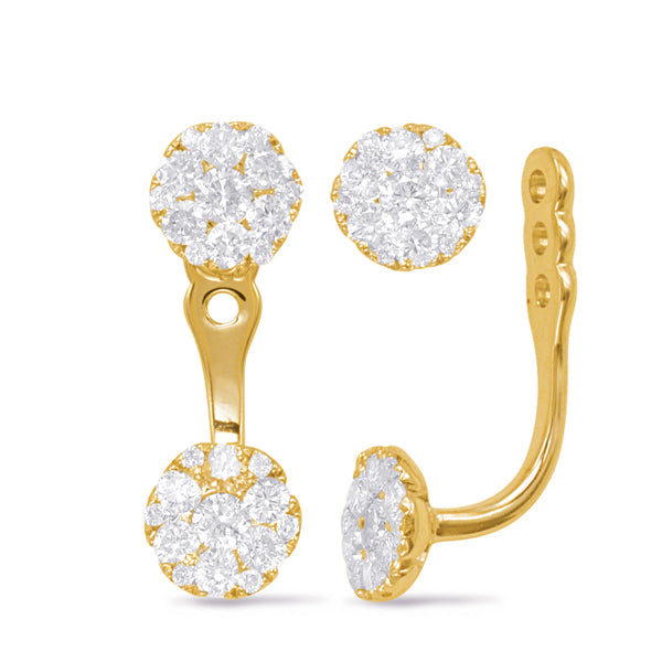 Yellow Gold Diamond Earring Jackets - E7918YG