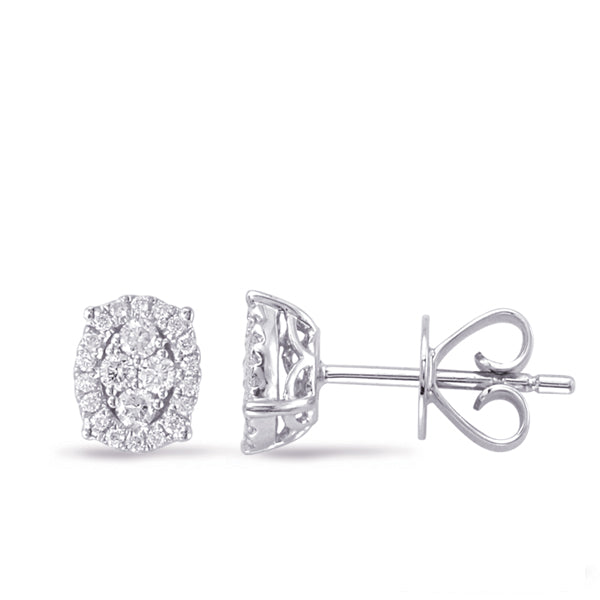 White Gold Diamond Earring - E7919WG