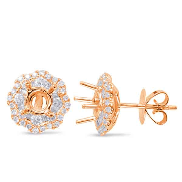 Halo Diamond Earring For .60cttw Round - E7921-60RG