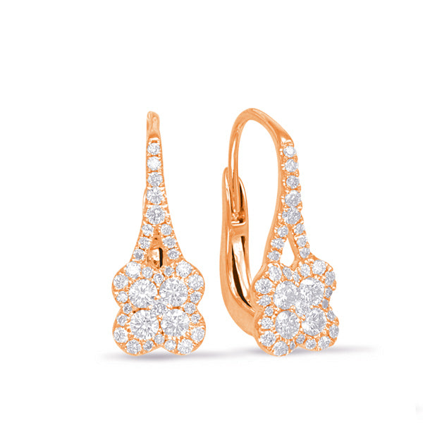 Rose Gold Diamond Earring - E7922RG