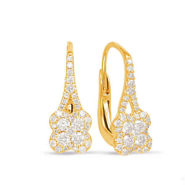 Yellow Gold Diamond Earring - E7922YG