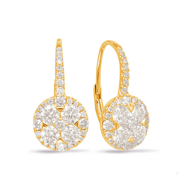 Yellow Gold Diamond Earring - E7923YG