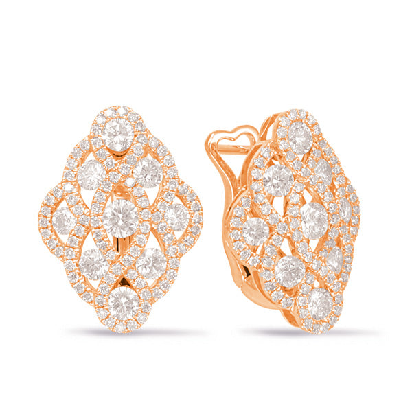 Rose Gold Diamond Stud Earring - E7924RG