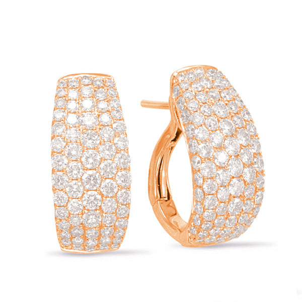 Rose Gold Diamond Hoop Earring - E7926RG