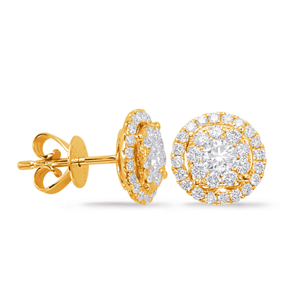 Yellow Gold Diamond Earring 1cttw - E7935-1YG