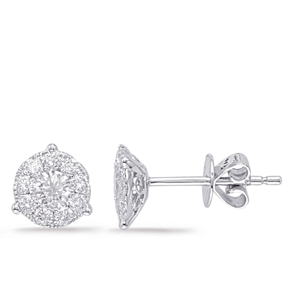 White Gold Diamond Earring - E7936WG