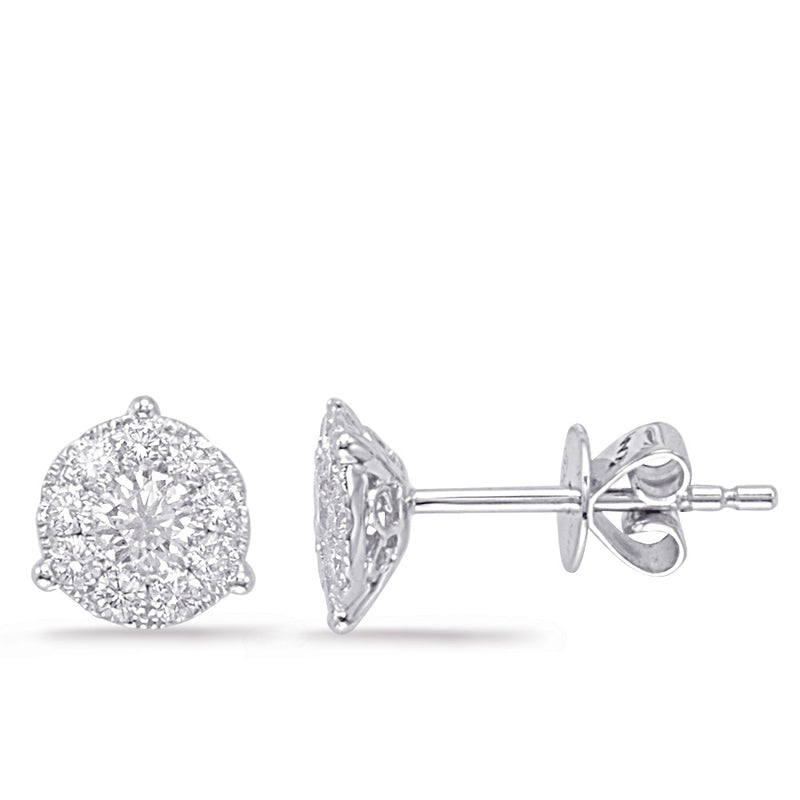 White Gold Diamond Earring - E7936WG