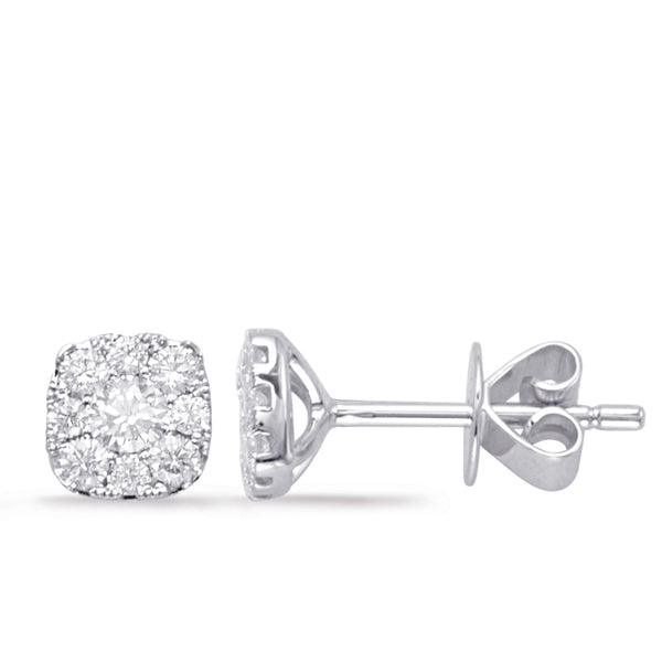 White Gold Diamond Stud Earring - E7937-5.7MWG