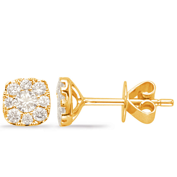 Yellow Gold Diamond Stud Earring - E7937-5.7MYG