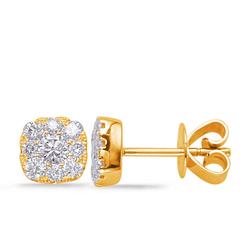 Yellow Gold Diamond Earring - E7937-6.7MYG