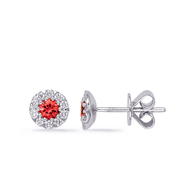 Ruby & Diamond Earring - E7938-6.5MRWG