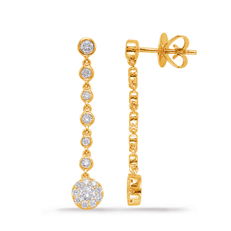 Yellow Gold Diamond Earring - E7942YG