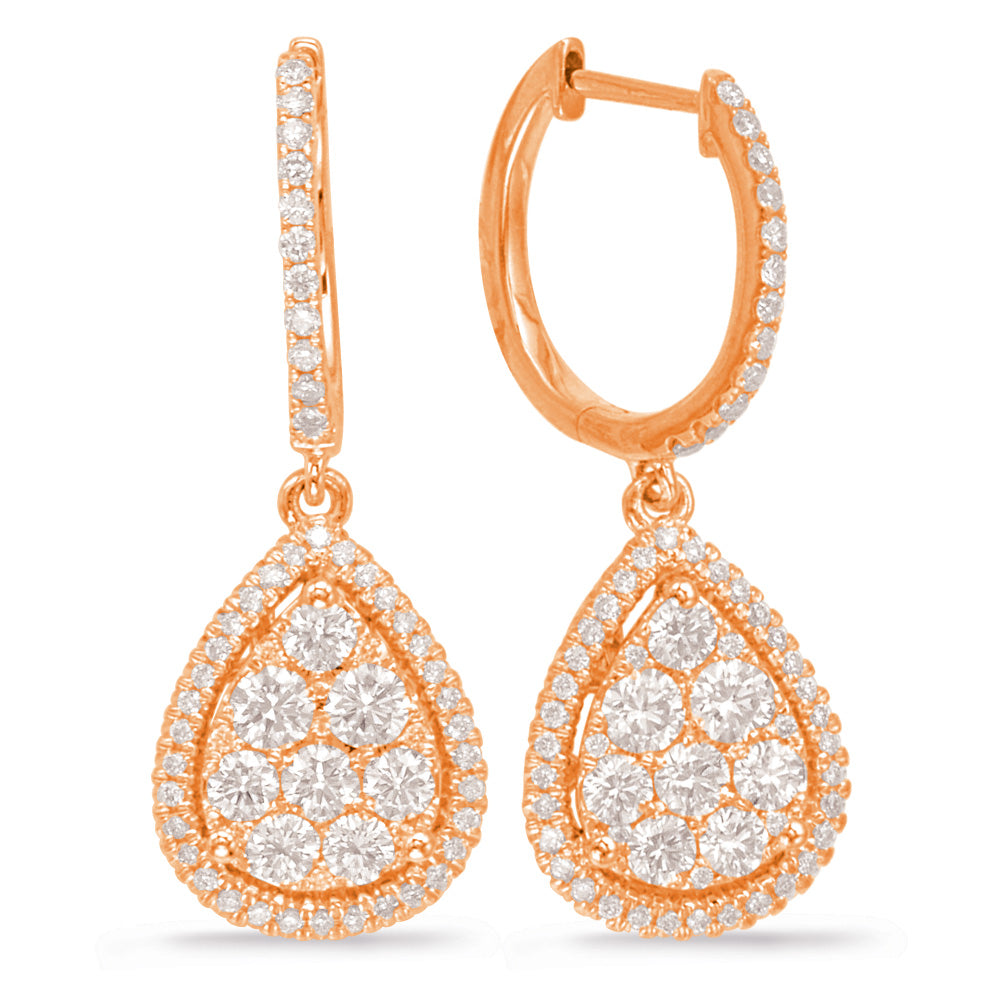 Rose Gold Diamond Earring - E7945RG