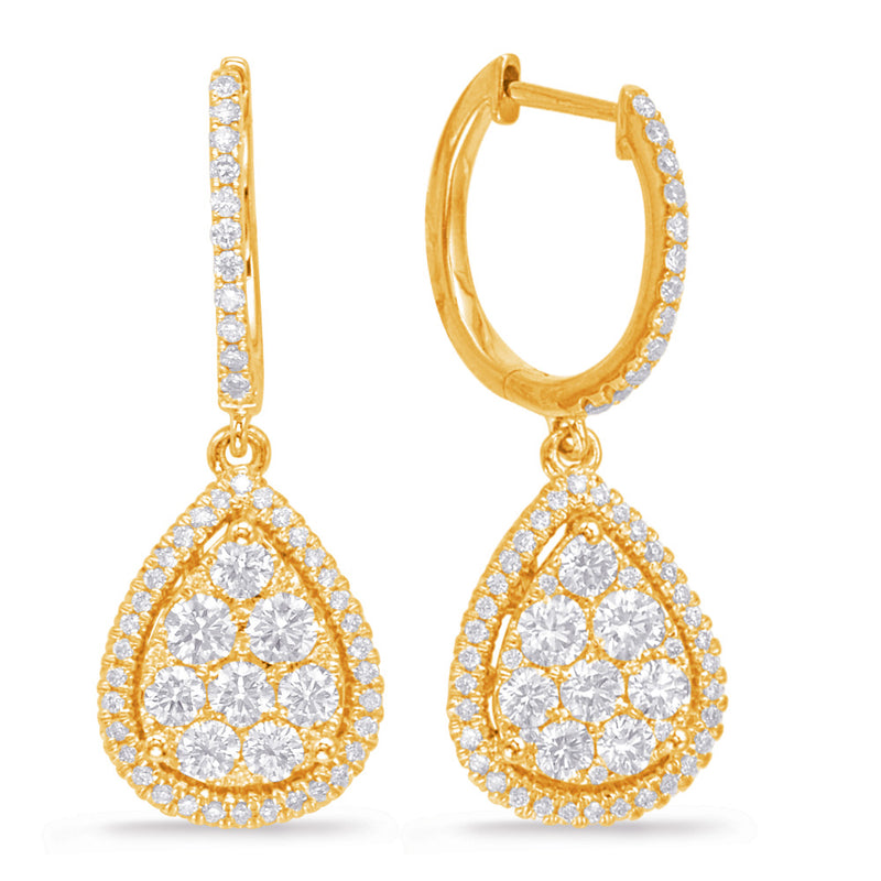 Yellow Gold Diamond Earring - E7945YG