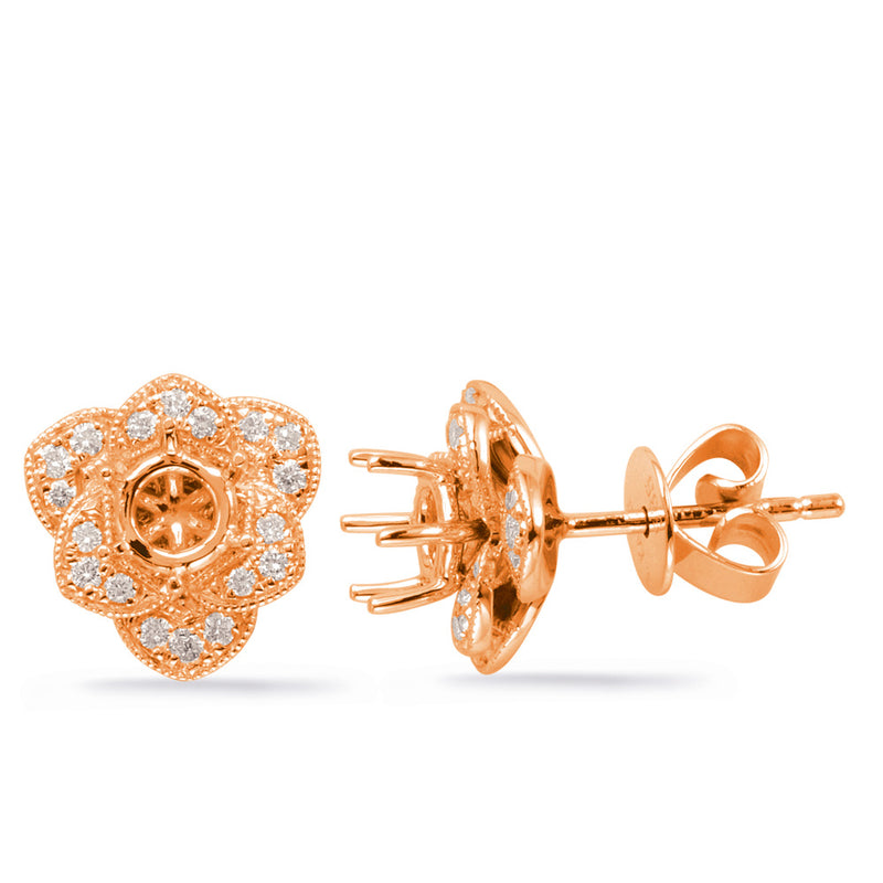 Rose Gold Diamond Earring For 1cttw - E7947-1RG