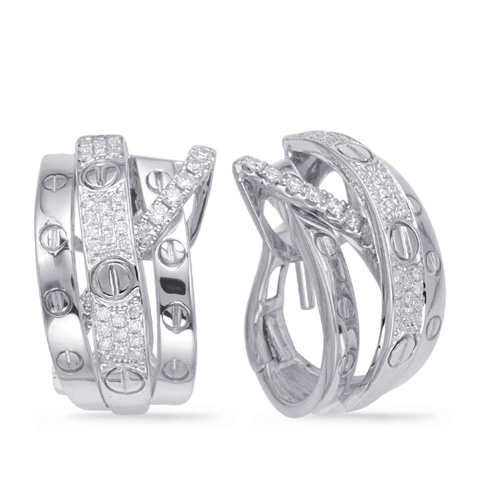 White Gold Diamond Earring - E7953WG