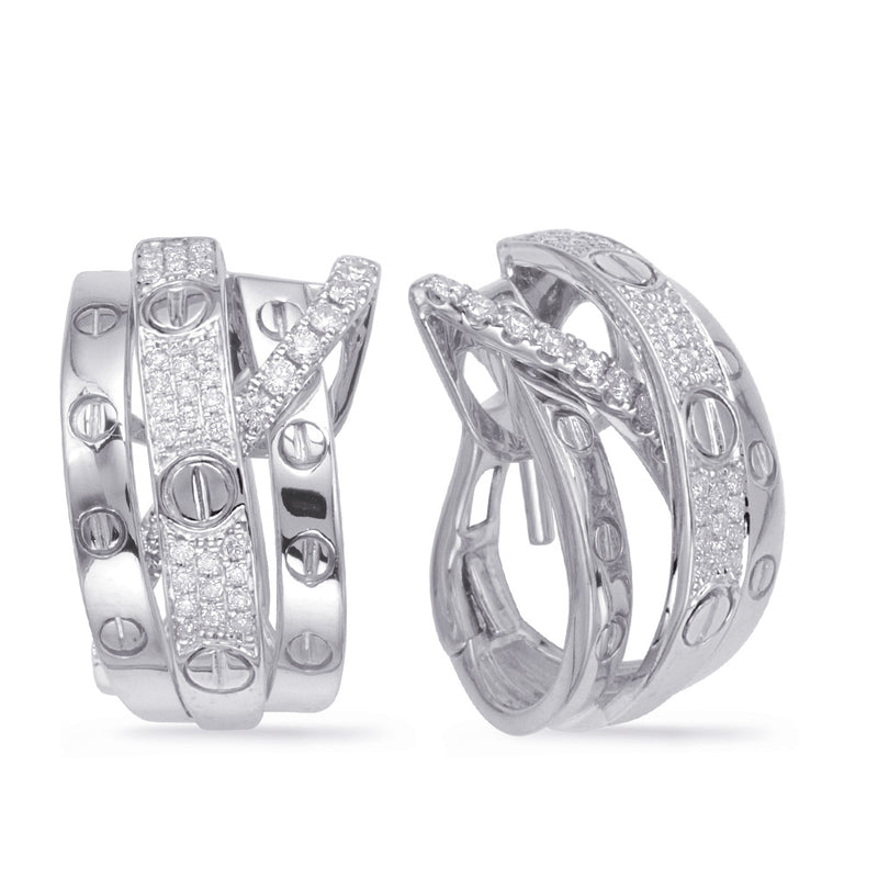 White Gold Diamond Earring - E7953WG