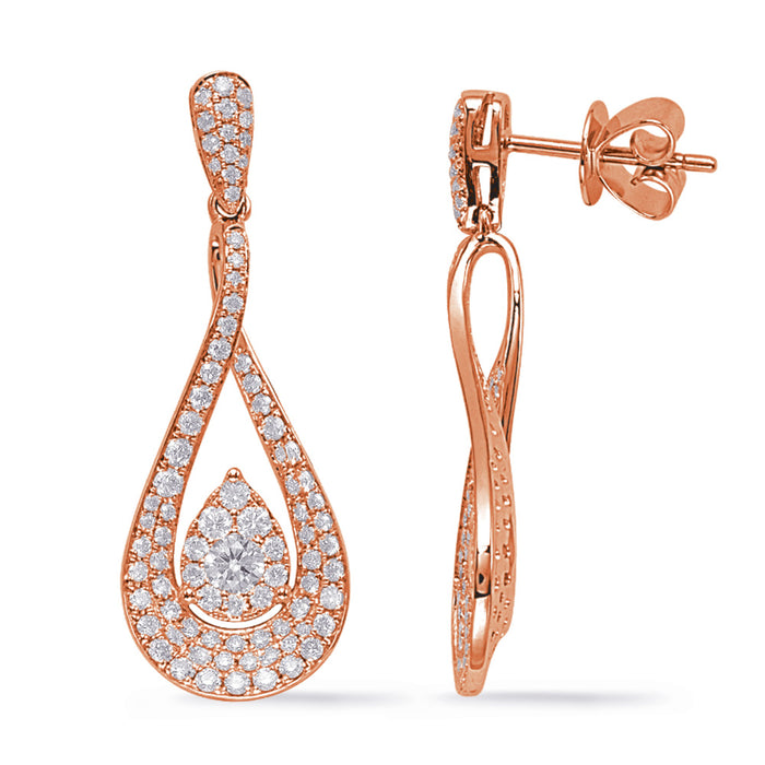 Rose Gold Diamond Earring - E7954RG