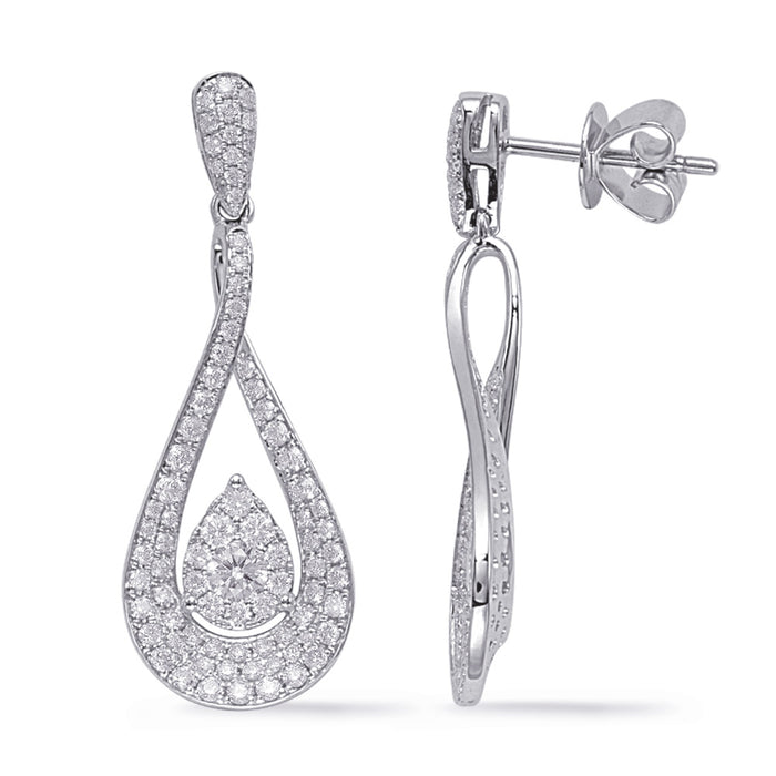 White Gold Diamond Earring - E7954WG