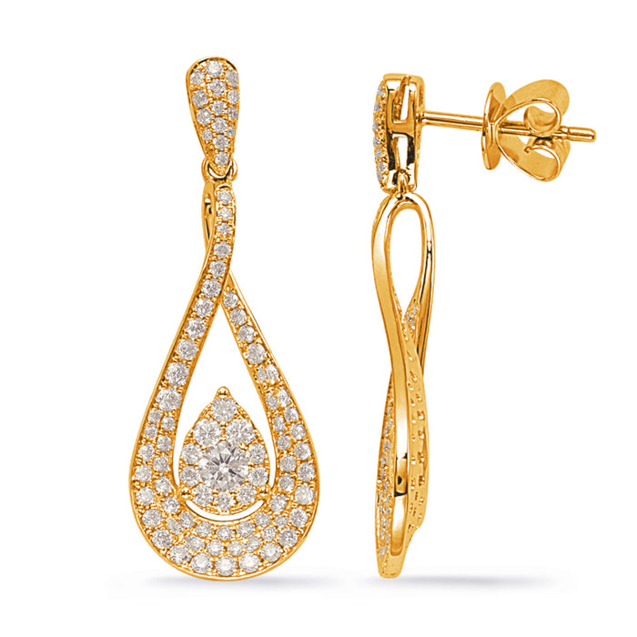 Yellow Gold Diamond Earring - E7954YG