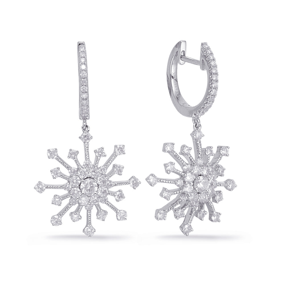 White Gold Diamond Earring - E7955WG