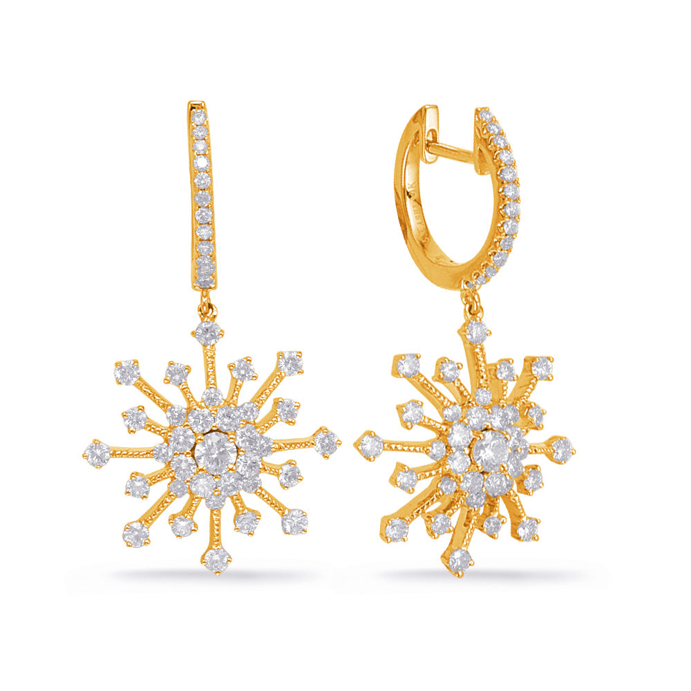 Yellow Gold Diamond Earring - E7955YG