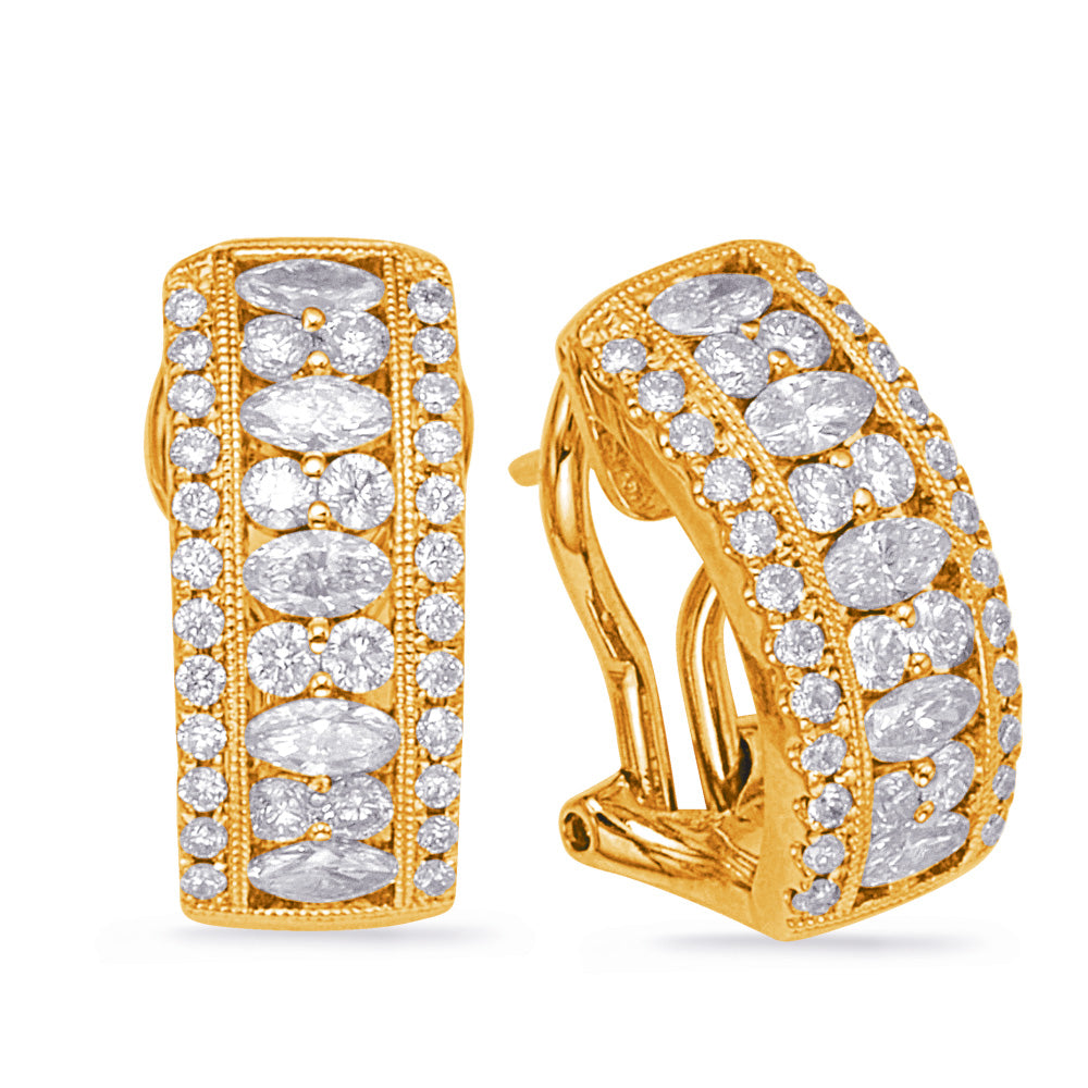 Yellow Gold Diamond Earring - E7956YG