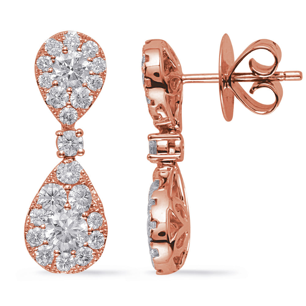 Rose Gold Diamond Earring - E7957RG