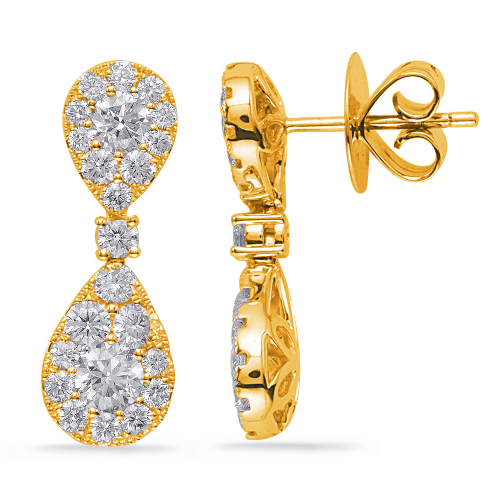 Yellow Gold Diamond Earring - E7957YG