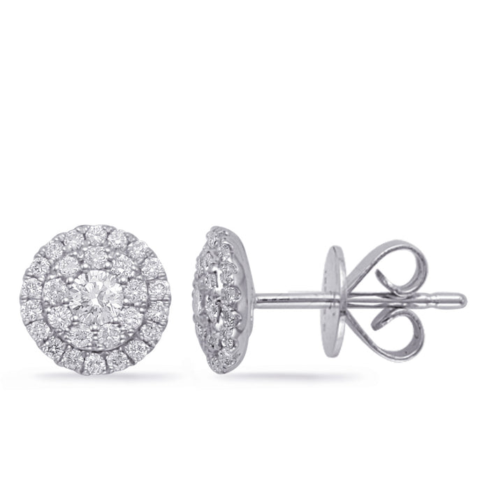 White Gold Diamond Earring - E7965WG