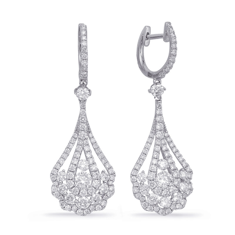 White Gold Diamond Earring - E7966WG