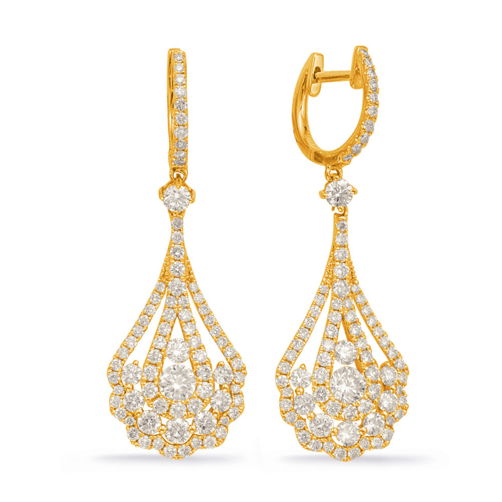 Yellow Gold Diamond Earring - E7966YG