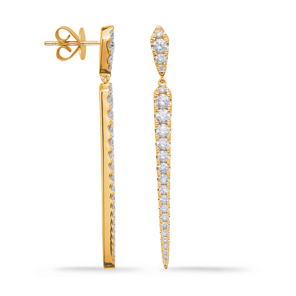 Yellow Gold Diamond Earring - E7967YG