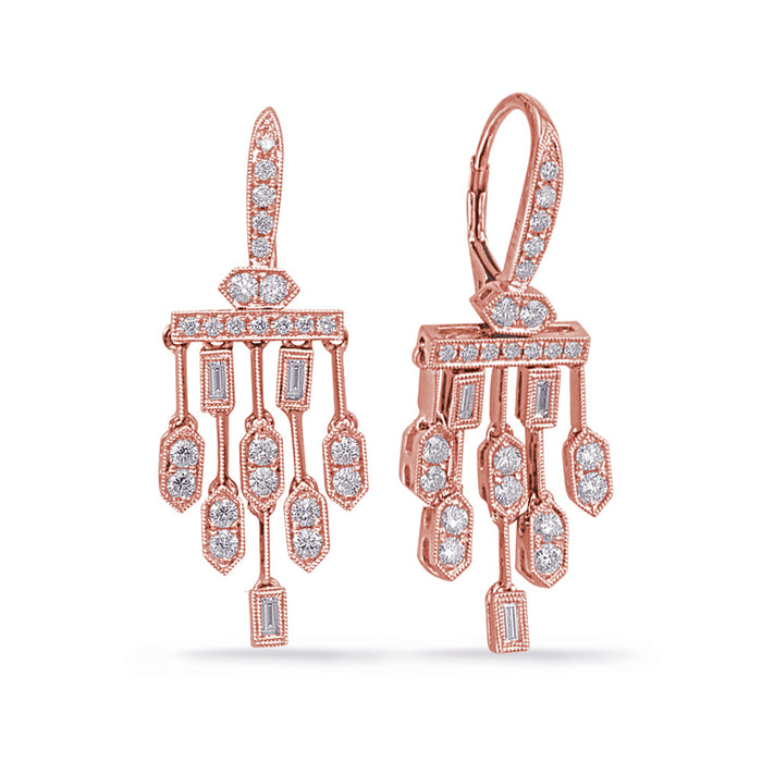 Rose Gold Diamond Earring - E7969RG