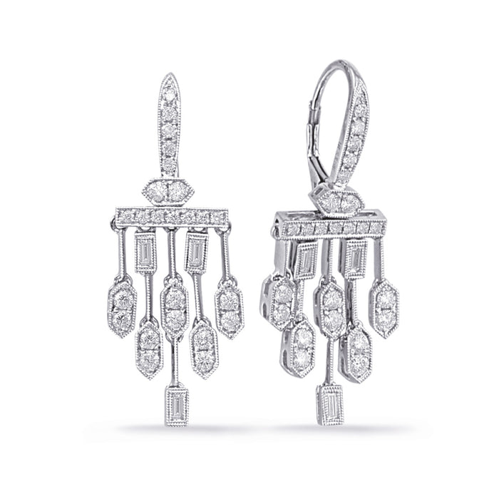 White Gold Diamond Earring - E7969WG